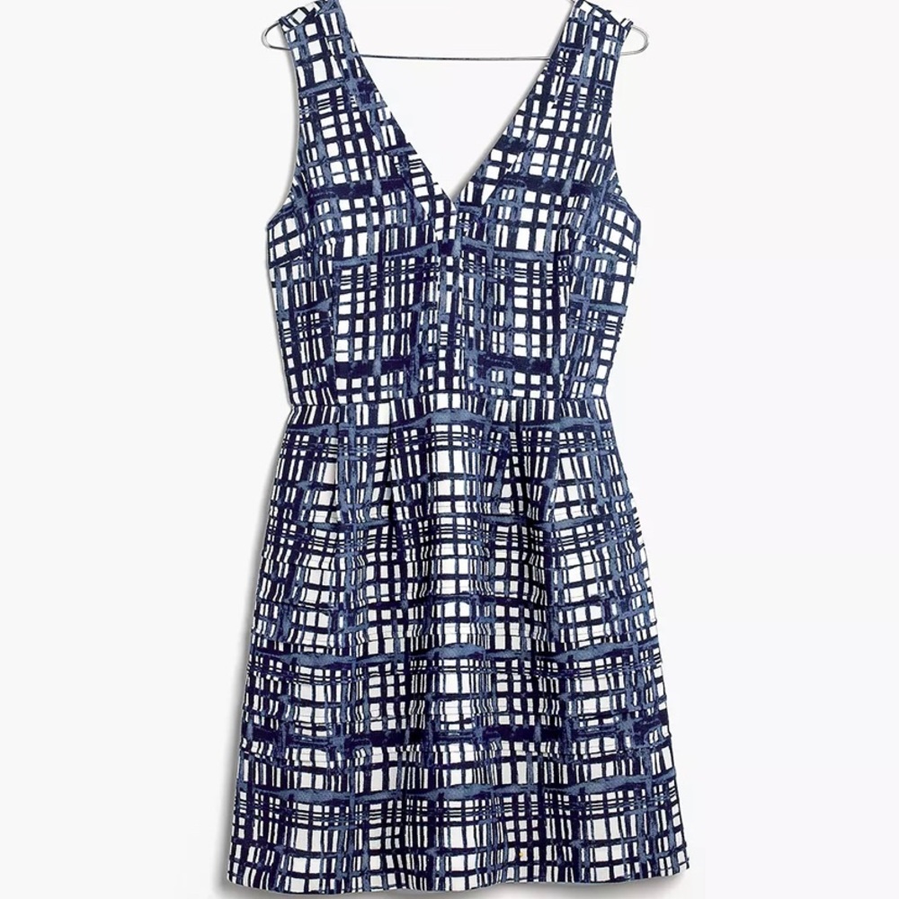 NWOT Madewell Midnight Dress in Brushstroke Plaid
